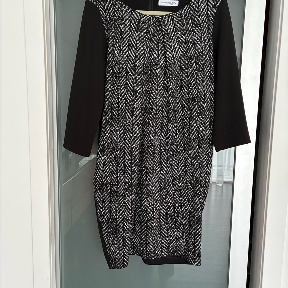 Gray & Black Knee high Dress Rinascimento Italy XL
